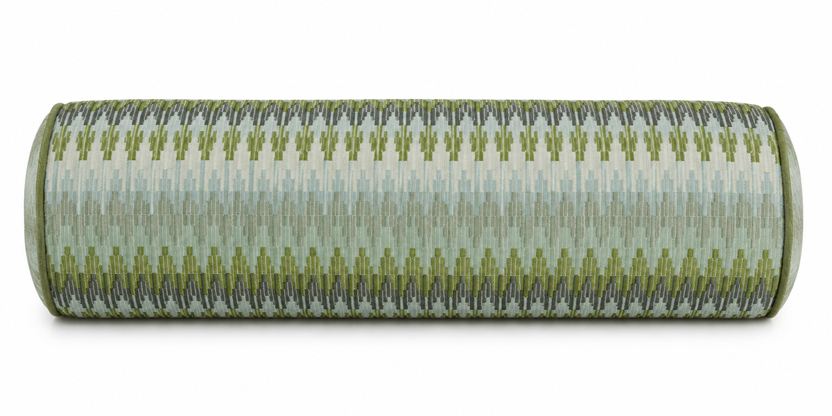 Sunbrella® Upholstery 54" Valley Herbal 146597-0005 Fabric in a Decorative Pillow or Bolster