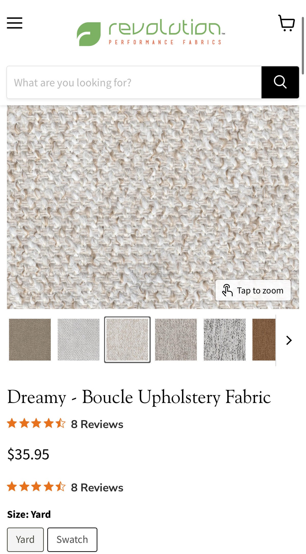 Elyse J. Client's Custom Notched Trapezoid Cushion in Dreamy Boucle in Color Wheat & Self-Welt